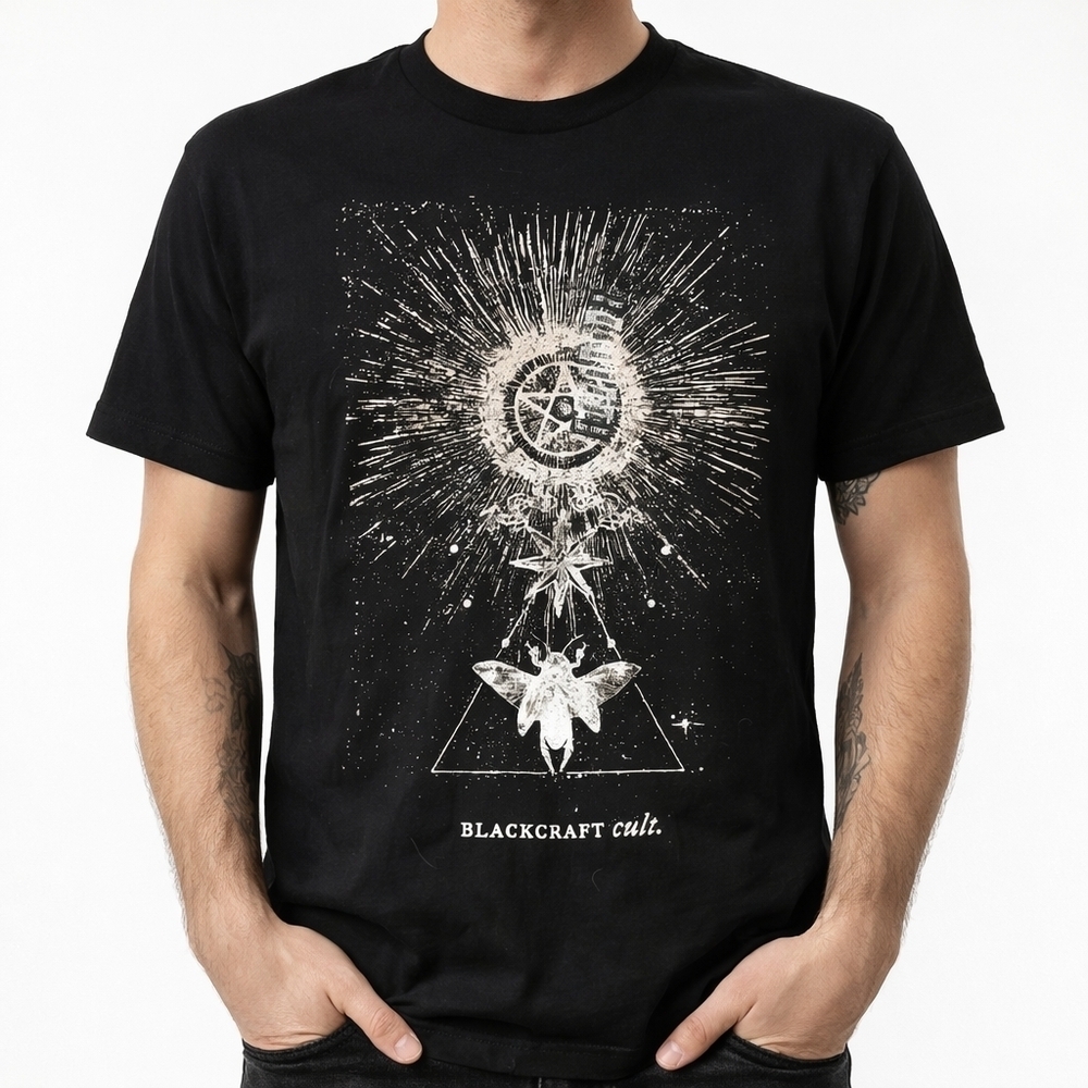 Hot Topic Blackcraft Cult Occult Graphic T-Shirt Men’s Black medium goth emo tee